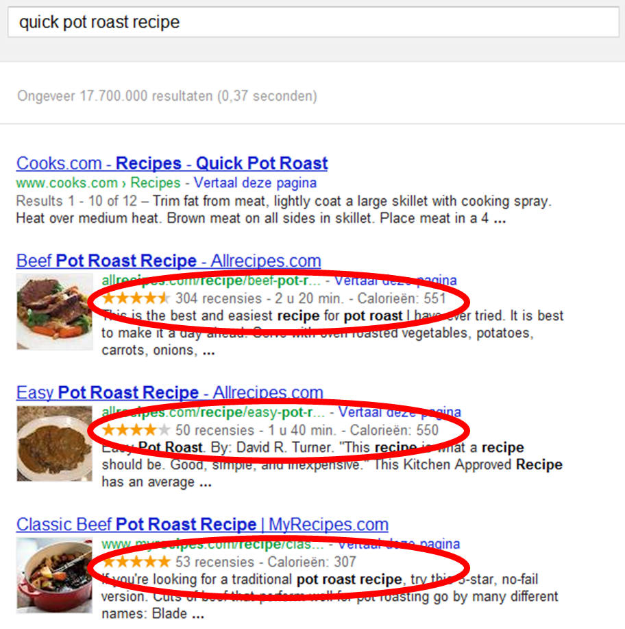 Google Rich Snippets example